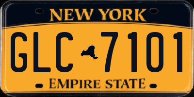 NY license plate GLC7101
