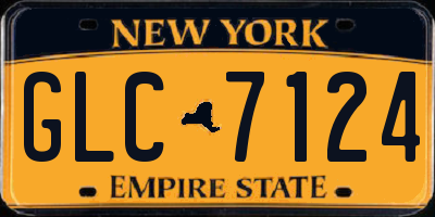 NY license plate GLC7124