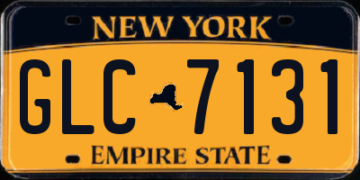 NY license plate GLC7131