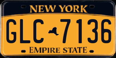NY license plate GLC7136