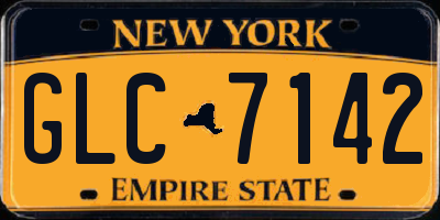 NY license plate GLC7142
