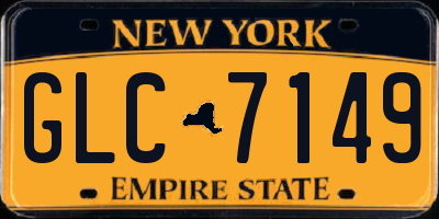 NY license plate GLC7149