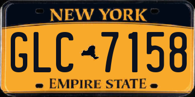 NY license plate GLC7158