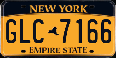 NY license plate GLC7166