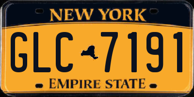 NY license plate GLC7191