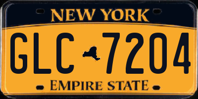 NY license plate GLC7204