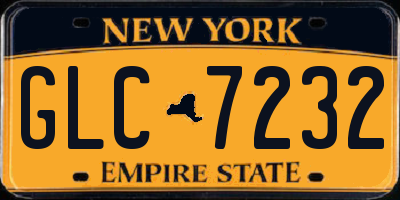 NY license plate GLC7232