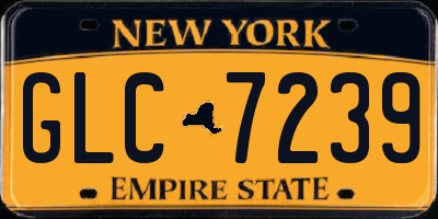 NY license plate GLC7239
