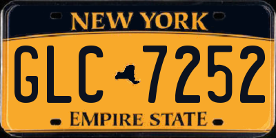 NY license plate GLC7252