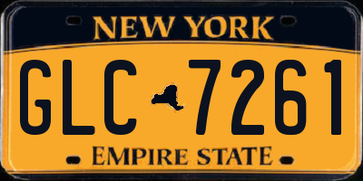 NY license plate GLC7261