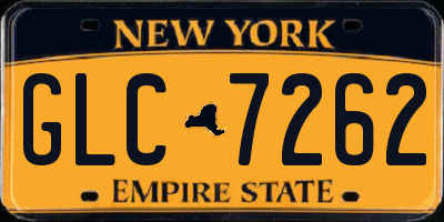 NY license plate GLC7262