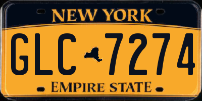 NY license plate GLC7274