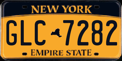 NY license plate GLC7282