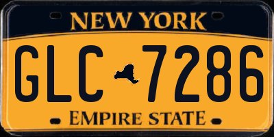 NY license plate GLC7286