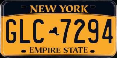 NY license plate GLC7294