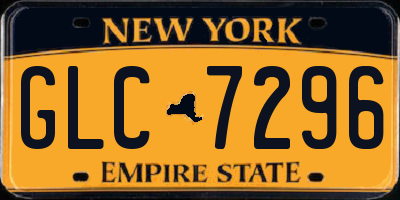 NY license plate GLC7296