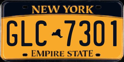 NY license plate GLC7301
