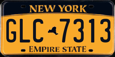 NY license plate GLC7313
