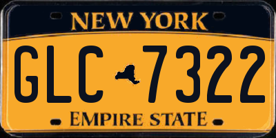 NY license plate GLC7322