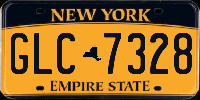 NY license plate GLC7328