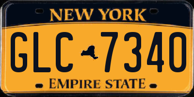 NY license plate GLC7340