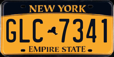 NY license plate GLC7341