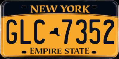 NY license plate GLC7352