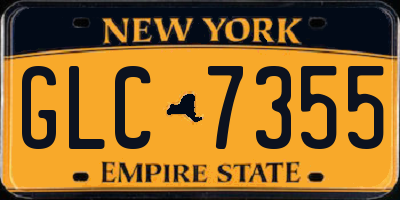 NY license plate GLC7355