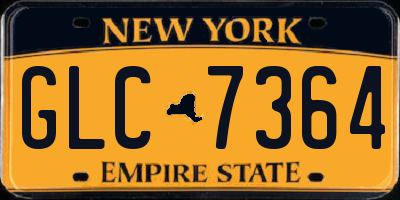 NY license plate GLC7364