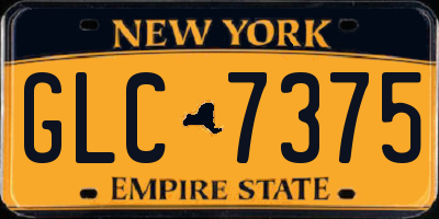 NY license plate GLC7375
