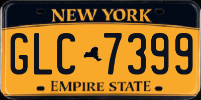 NY license plate GLC7399