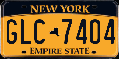 NY license plate GLC7404