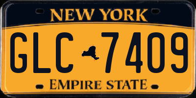 NY license plate GLC7409