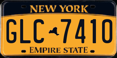 NY license plate GLC7410