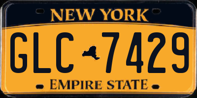 NY license plate GLC7429