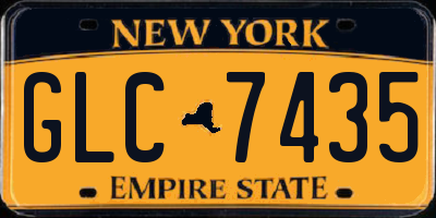 NY license plate GLC7435