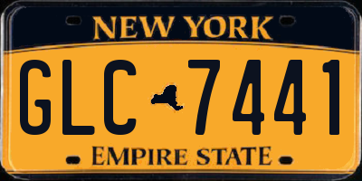 NY license plate GLC7441