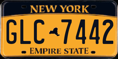 NY license plate GLC7442