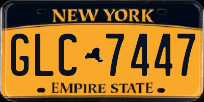 NY license plate GLC7447
