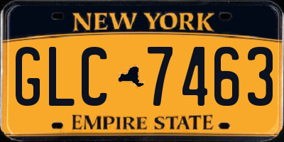 NY license plate GLC7463