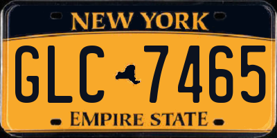 NY license plate GLC7465