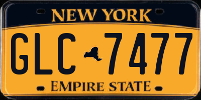 NY license plate GLC7477