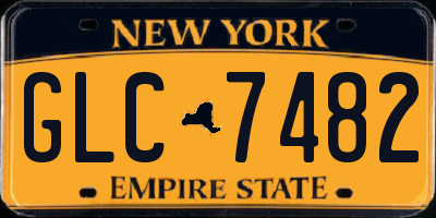 NY license plate GLC7482