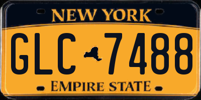 NY license plate GLC7488