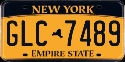 NY license plate GLC7489