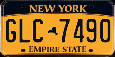 NY license plate GLC7490