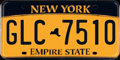 NY license plate GLC7510