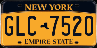 NY license plate GLC7520