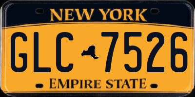 NY license plate GLC7526