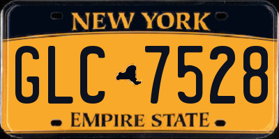 NY license plate GLC7528